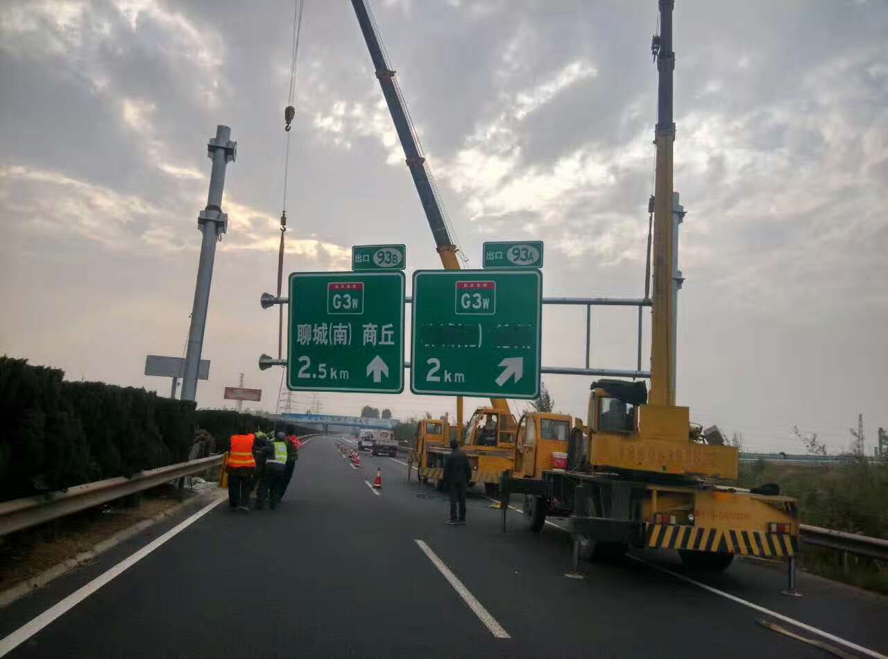 呼和浩特呼和浩特高速公路标志牌施工案例